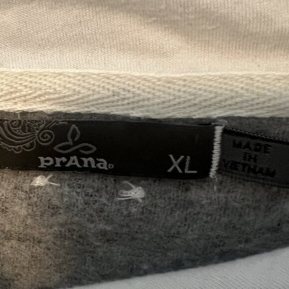 Prana Women Sweater XL Mattea Herringbone Asymmetrical Wool Blend Hiking Outdoor - Picture 3 of 9